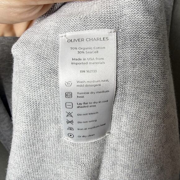 Oliver Charles Summer Swing Dress in Light Grey Made in USA Knit Size S - Picture 4 of 6